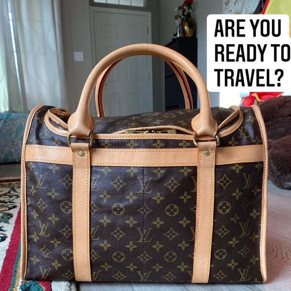 🌟LIKE NEW! 🌟NEW VACHETTA! Auth LOUIS VUITTON SAC CHAUSSURES TRAVEL BAG - Picture 2 of 16